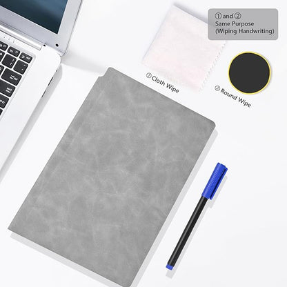 Portable Dry Erase Board,Portable White Board,Small Dry Erase Board,Foldable,Erasable,Repeatable,9.5 * 6.6 inches,for Office,Home,School,Study,Meeting(Grey)