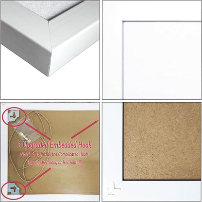 White Bulletin Board Cork Boards Vision Board with Felt, 17"x13" Small Display Pin Board for Walls, Desk, Jewelry, Notes, Collection, Photos, Office, White Framed and Felt Board, 1pc