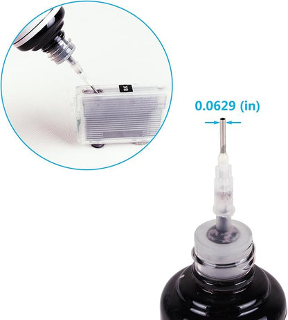 Cyan Regular Refilled Ink kit for T254 T252XL120-BCS T252XL220 T252XL320 T252XL420 Workforce WF-7710 WF-7720 WF-7210 WF-3630 WF-7620 WF-7610 WF-3640 WF-3620, for Refillable Cartridges or CISS