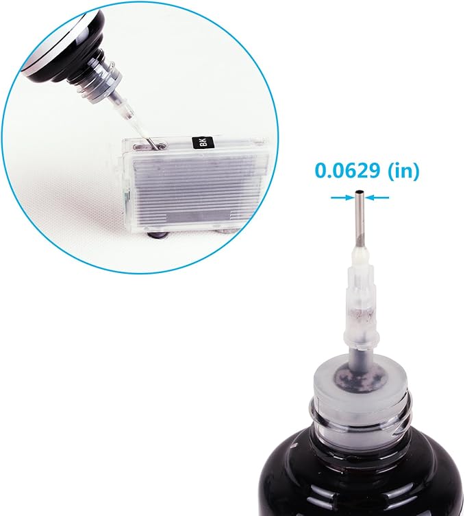 Regular Refill Ink for T252 T252XL120-BCS, T252XL220, T252XL320, T252XL420 Workforce WF-7710 WF-7720 WF-7210 WF-3630 WF-7620 WF-7610 WF-3640 WF-3620 for Refillable Cartridges or CISS