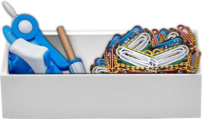 Bostitch Office Konnect Desk Organizer Accessory Tray, Wide, Stacks for Desktop Storage, White