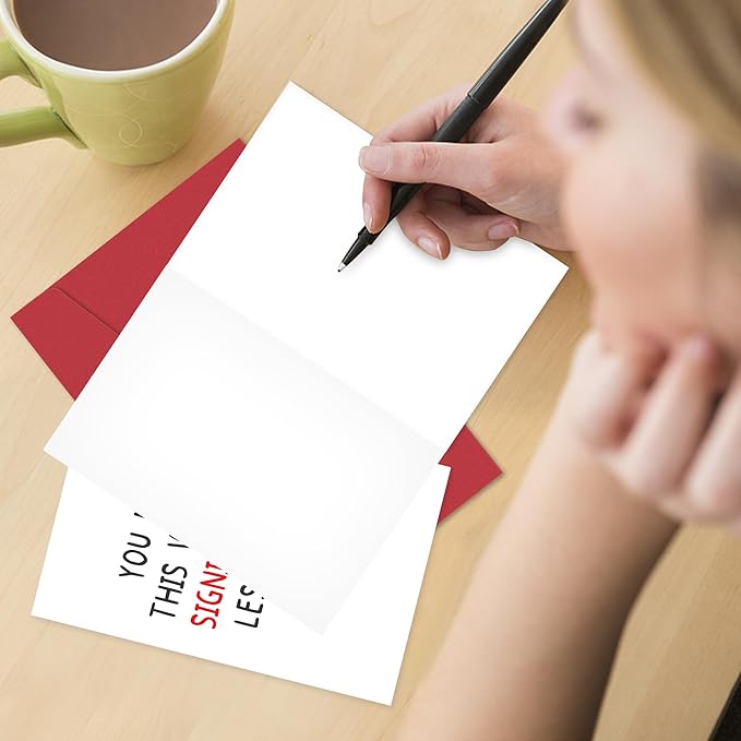 Funny Birthday Card for Best Friend, Romantic Anniversary Card for Husband Wife, Thank You Card for Him Her, Thinking of You Card for Women Men, You Make The World Better