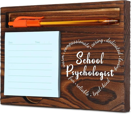 School Psychologist Gifts, School Psychologist Graduation Gift, Thank You Gifts for School Psychologist, Funny Desk Signs for School Counseling Office Desk Self-Stick Note Pad Holders SD130