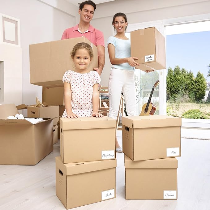 52 Pack Index Card Pockets with Top Open, 4.5 x 3 Inch Adhesive Label Pockets Clear Plastic Index Card Holder for Organizing, Storage Bins, Library Cards, Notes