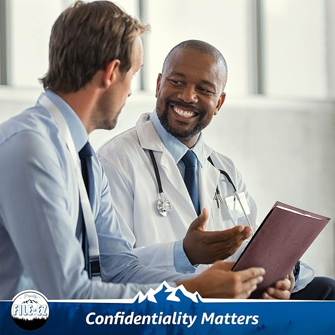 FILE-EZ Two-Pocket Folders, Dark Red Maroon Crimson Burgundy Color, 25-Pack, Textured Paper, Matte Finish, Letter Sheet Size (EZ-32559)