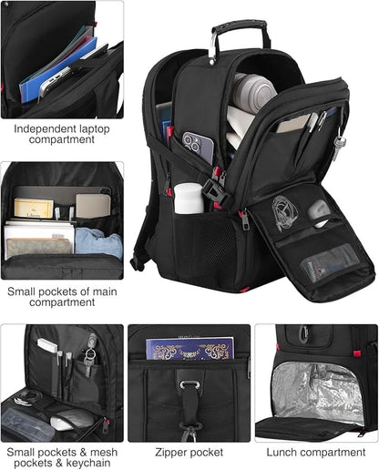 YAMTION 17.3 Inch Laptop Insulated Backpacks with Cooler Compartment,Men Work Cooler Backpack Insulated Lunch Bag for Teens Boys with Charging Port for Gym College Travel