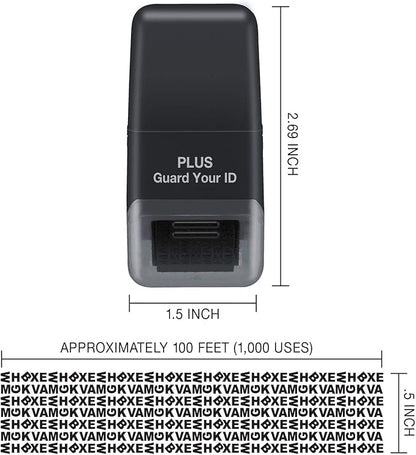 Guard Your ID Identity Protection Security Prevention Stamp Roller (Black) IS-520CM