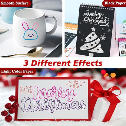 Shimmer Outline Markers Doodle Outline Pens:12 Glitter Pens Outliner Set Christmas Stocking Stuffers Tween Teen Girl Gifts Trendy Stuff Cute Arts Crafts Supplies Kids Ages 4 6 8 9 10 14 16 18 Year Old