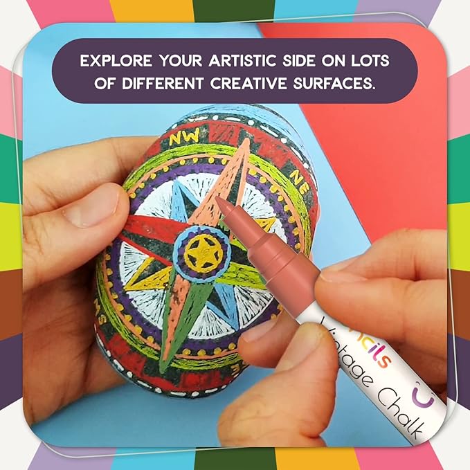 Vintage Liquid Chalk Markers for Chalkboard Signs, Blackboard, Window, Label, Bistro, Glass, Car - 10 Pack, 1mm