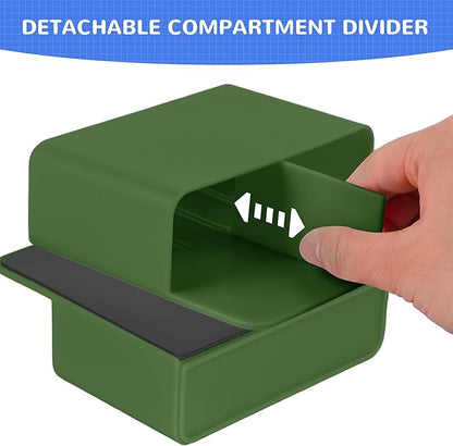 Magnetic Dry Erase Marker Holder, Magnetic Pen Marker Holder for Whiteboard, Fridge, Locker Accessories, School, Office, Home, Magnet Pen Cup,1 Pack, Army Green