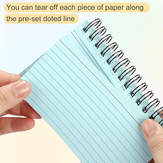 Koogel Index Cards 3 x 5 Inch, 400 Count, Ruled Lined both Side, 4 Colors with Waterproof Covers