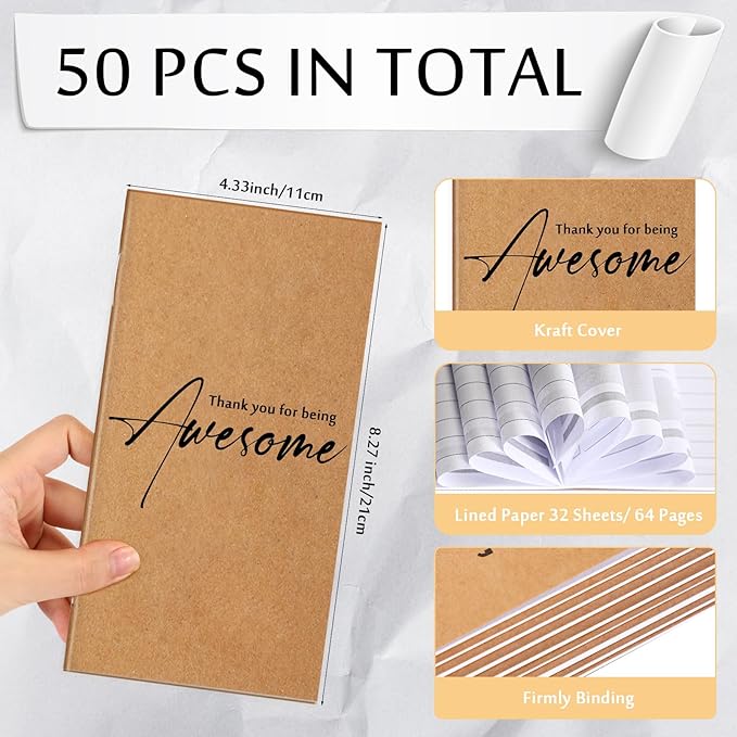 Yeaqee 50 Pcs Undated Weekly Planners Bulk Inspirational to Do List Weekly Goals Notepads Thank You Traveler Journal Team Appreciation Gift for Employee Staff Coworkers Christmas(Thank You)