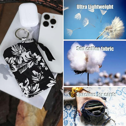 WONDERFUL FLOWER Lanyard Wallet, ID Holder with Lanyard, ID Wallet with Lanyard, Keychain Wallet for Women