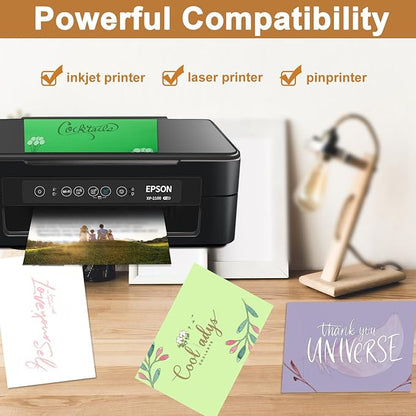 40 Sheets Light Green Cardstock 8.5 x 11 Craft Paper, 200gsm/75lb Heavyweight CertificatesPaper Card Stock for DIY Cards Making, Business Cards, Wedding Invitations, Menus, School