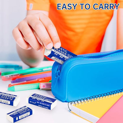 12 Pack Pencil Erasers, Large White Erasers for School, Art Erasers for Kids Drawing Bulk