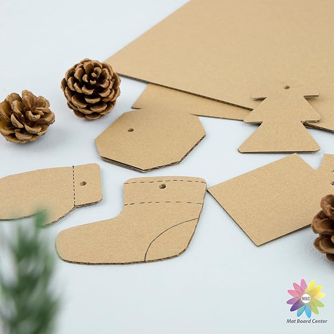 Mat Board Center, 25 pack 11x14 Brown Cardboard sheet, 1/8 inch thick, Flat Corrugated Cardboard Inserts for Packing, Shipping, Mailing, Cardboard Backing, Art Craft Card Board