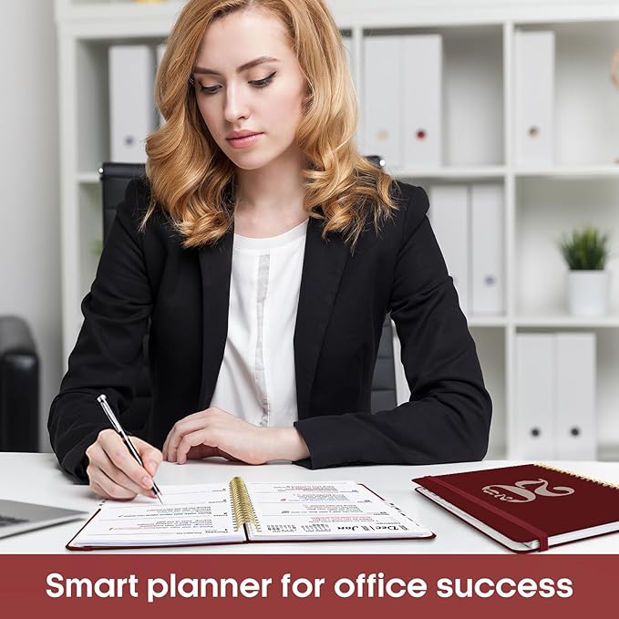 2026 Planner, Weekly and Monthly Calender Planner, Jan 2026 to Dec 2026, Hardcover 2026 Calendar Planner Book with Tabs & Inner Pocket, Office Home School Supplies for Women & Men - A5 (6.3" x 8.5"), Burgundy