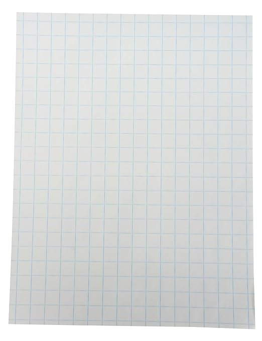 School Smart Double Sided Graph Paper, 8-1/2 x 11 Inches, 1/2 Inch Rule, White, Pack of 500 - 085279