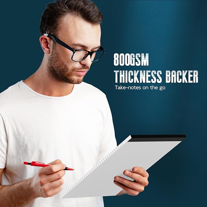 Note Pads 8.5"x 14", 10 Pack Legal Pads 8.5 x 14 White, Notepads 8.5 x 14 Wide Ruled Legal Pad, Micro Perforated Lined Writing Pads, 30 Sheets Per Note Pad, Legal Notepads for Work/School/Office