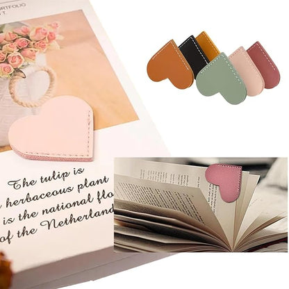 Leather Heart Bookmarks Cute Corner Page Book Marks for Kids Book Accessories for Reading Lovers Teacher Gifts for Women Book Lovers Gifts 6PCS 2025