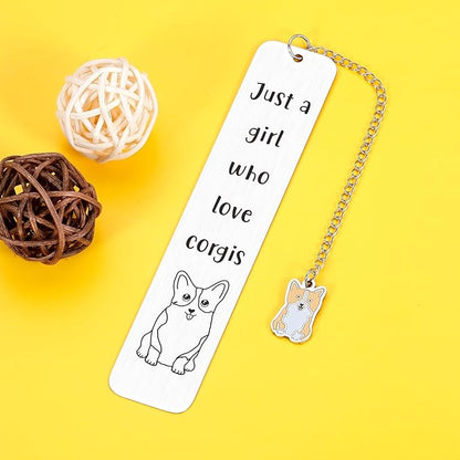 Stocking Stuffer Gifts for Teen Girls, White Elephant Gifts for Teen Boys Girls, Corgi Gifts for Book Lover, Bookish Gifts, Bookmark for Pet Lover