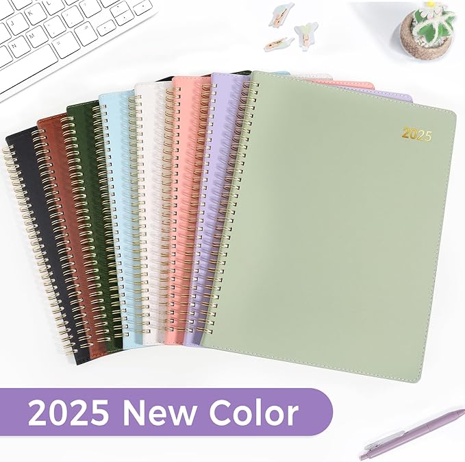 SUNEE 2026 Weekly & Monthly Planner 9"x11.2"- 12 Month (January 2026 - December 2026), Vegan Leather Cover, Pocket, Bookmark, Notes, Monthly Tab, Purple