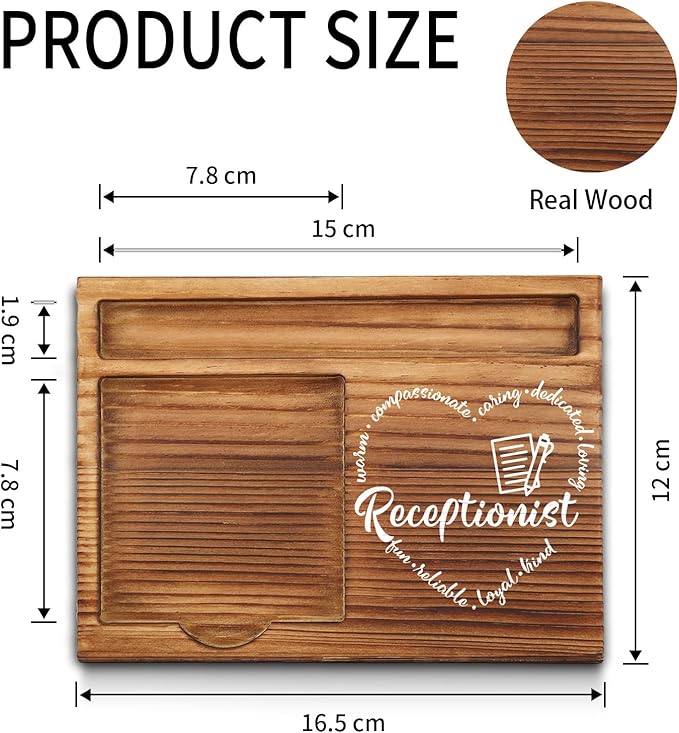 akeke Receptionist Gifts, Appreciation Thank You Gifts for Secretary, School Secretary, Office Assistant, Administrative Assistant, Receptionist Desk Self-Stick Note Pad Holders GSH12