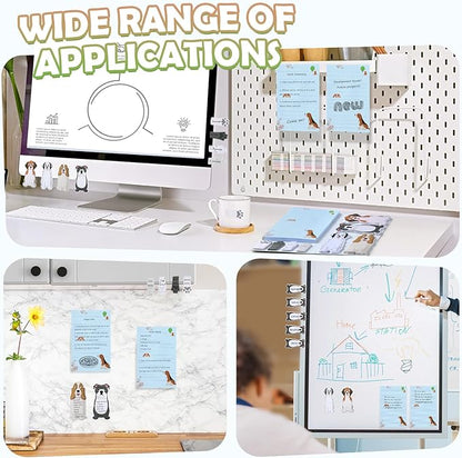 Hommie Dog Sticky Notes Set, Planner Sticky Note Dividers Tabs 300 Sheets, Cute Animals Shape Markers Flags Self-Stick Memo Pads for Dog Lovers Home Office School Supplies