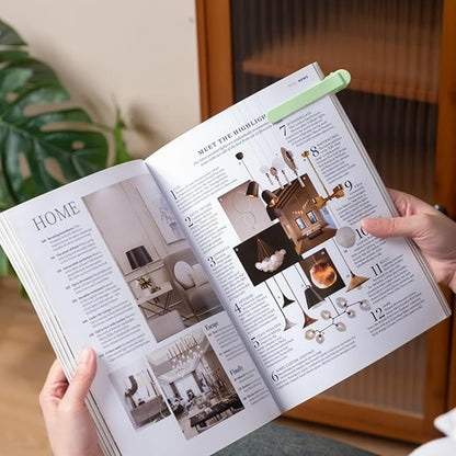 6pcs Silicone Automatic Bookmarks, Book Marks Gifts for Reading Women, Men, Kids, Book Lovers, Readers, Unique Cute Book Accessories, Stay in Place and Follow as You Read"