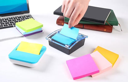 (8 Pads) Pop-up Sticky Notes 3x3 Inches, 8 Bright Colors Super Sticky Notes, Clean Removal, Recyclable, 84 Sheets/pad