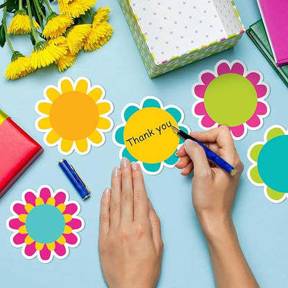 48 Pieces Spring Flowers Sticky Notes Cute Florals Notes Pads Self-Adhesive Colorful Flowers Sticky Memo Notes for School Office Home Supplies Students Teachers Present