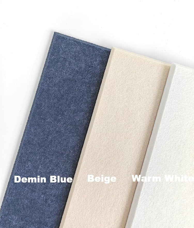 Large Cork Board Alternative - 47"x35" 12 Pack Felt Wall Tiles with Safe Removable Adhesive Tabs, Cork Wall Tiles Cork Board for Home Office Pin Board Tack Board 48 x 36 - Denim