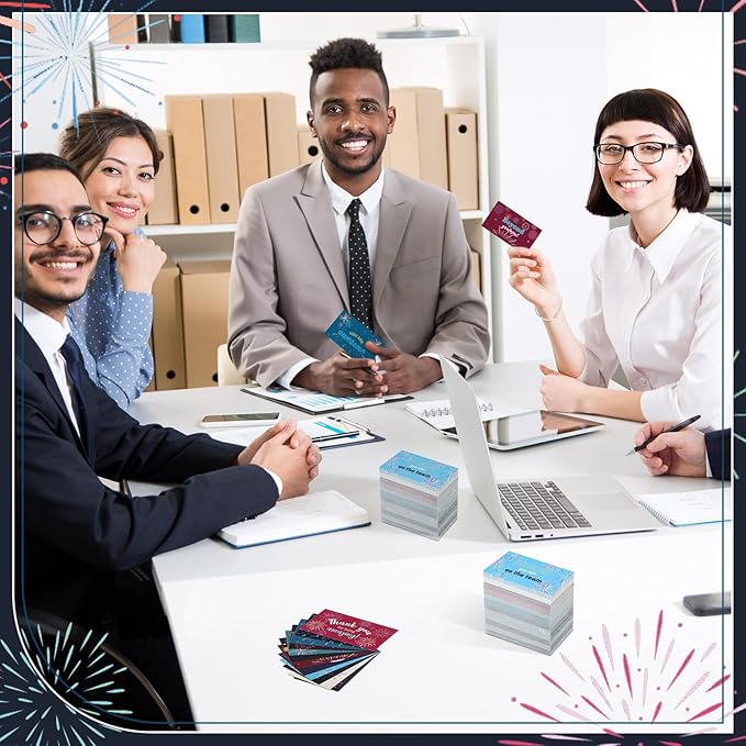 Yeaqee 240 Pcs Employee Appreciation Kudos Cards Funny Blank Back Motivational Card Encouragement Thank You Note Recognition Card for Teacher College Affirmation Gift(Flame)