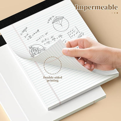 300 Sheets Legal Pads 8.5 x 11 College Ruled 6-Pack White Paper Note Pad Narrow Ruled 50 Sheets per Notepad Perforated Writing Pad Study Back 8x11 Legal Pads Pads of Paper