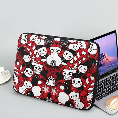 Christmas Snowman Printed Computer Bags for Laptops, Water Resistant 12 Inch Laptop Bag Laptop Briefcase Travel Case for Women Men Teens, Compatible with Most Laptops