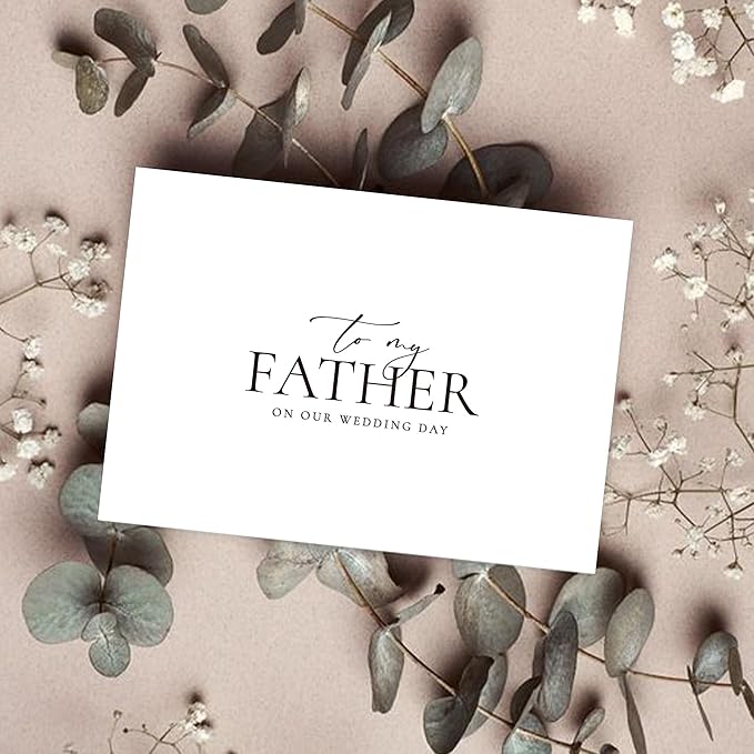 Wedding Day Card for Father, Father Of The Bride/Groom Gifts, To My Father On Our Wedding Day. （Father A）