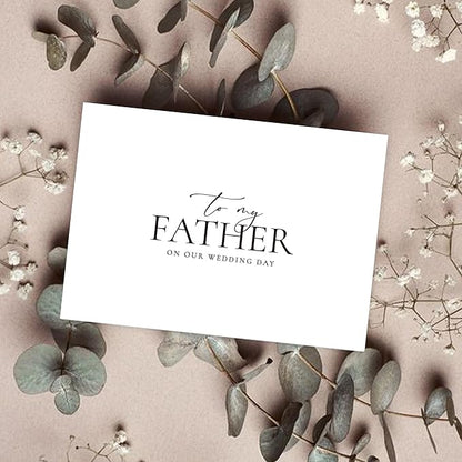 Wedding Day Card for Father, Father Of The Bride/Groom Gifts, To My Father On Our Wedding Day. （Father A）