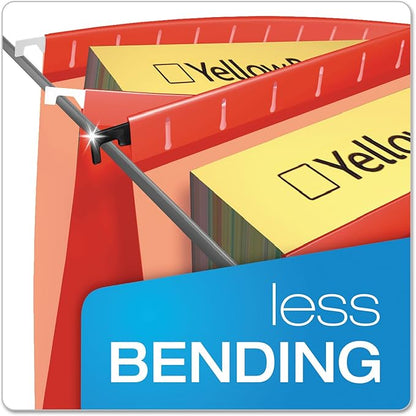Pendaflex SureHook Reinforced Hanging Folders, Letter Size, Red, 20 per Box (6152 1/5 RED)