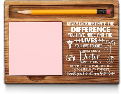 Doctor Sticky Note Holder, Doctor Gifts for Men, Women, Thank You Doctor Gifts, Doctor Appreciation Gifts, Doctor Retirement Gifts for Men, Doctor Office Desk Self-Stick Note Pad Holders GSH355