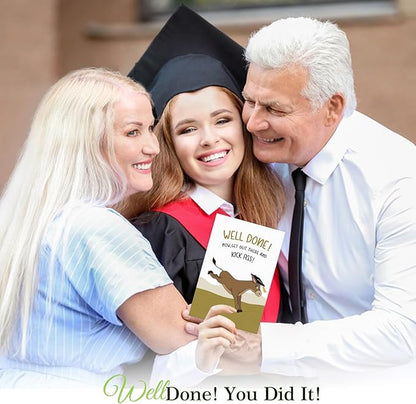 FaCraft Funny Graduation Card for Her Him, Class of 2025 Graduation Greeting Cards with Envelope for Boy Girl Son Daughter, for Graduates High School College 8th Grade (Funny Donkey)