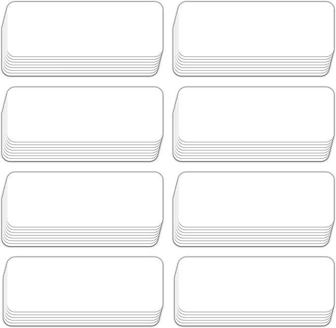 Dry Erase Magnetic Labels 60 Pcs - 3.2x1.2 inches, Best for Classroom, Home, Kitchen, Office & Craft – Reusable Magnetic Dry Erase Labels with Strong Adhesion in White Color