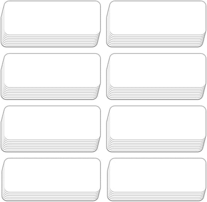 Dry Erase Magnetic Labels 60 Pcs - 3.2x1.2 inches, Best for Classroom, Home, Kitchen, Office & Craft – Reusable Magnetic Dry Erase Labels with Strong Adhesion in White Color