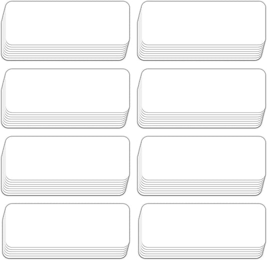Dry Erase Magnetic Labels 60 Pcs - 3.2x1.2 inches, Best for Classroom, Home, Kitchen, Office & Craft – Reusable Magnetic Dry Erase Labels with Strong Adhesion in White Color