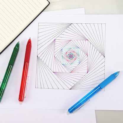 8 Pack Retractable Erasable Gel Pens Clicker Fine Point 0.7mm, Make Mistakes Disappear Comfort Grip for Drawing Writing Planner and School Supplies, Assorted Color Inks