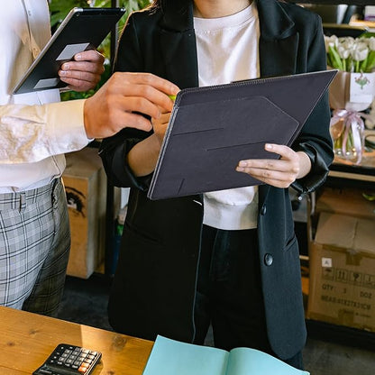 Padfolio Folder with Clipboard,Portfolios Organizer Clipboards with Storage Clipboard Writing Pad PU Leather Conference Document Organizer with Business Card Holder,Sunflower