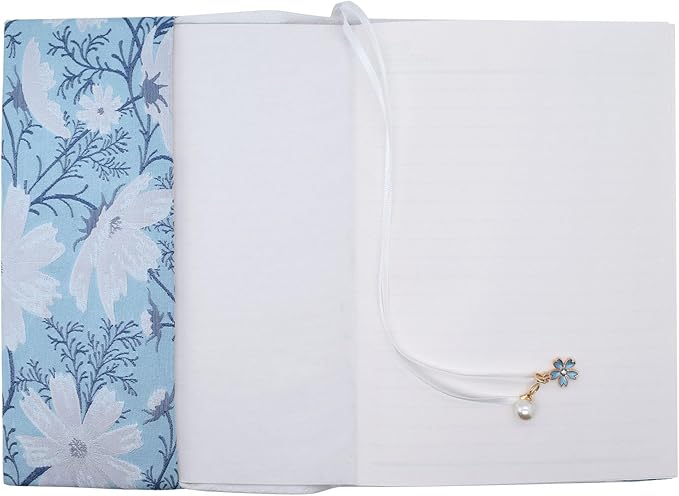 BLBMH A5 Book Covers for Paperbacks Daisy Sleeve Cover Protector Fit for 5.5x8.2 inch Adjustable Notebook, Planner - Book Lovers Accessories - Blue