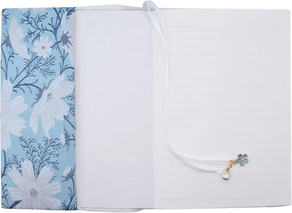 BLBMH A5 Book Covers for Paperbacks Daisy Sleeve Cover Protector Fit for 5.5x8.2 inch Adjustable Notebook, Planner - Book Lovers Accessories - Blue