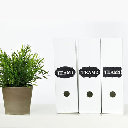 Mr. Pen- Chalkboard Labels, 500 pcs, Assorted Shapes, White Chalk Marker and Small Towel, Labels for Storage Bins and Jars