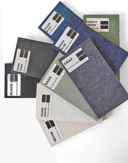 Large Cork Board Alternative - 47"x35" 12 Pack Felt Wall Tiles with Safe Removable Adhesive Tabs, Cork Boards for Walls Pin Board Tack Board Cork Board 48 x 36 for Home Office - Ocean Blue