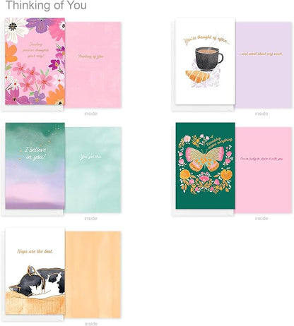 American Greetings 15-Count Thinking of You Card Bundle with Envelopes- Get Well, Support, Friendship, and Sympathy